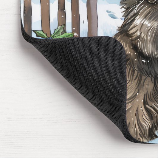 Cairn Terrier Dog Winter Wonderland Weihnachtsfreu Mousepad (Ecke)