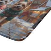 Cairn Terrier Dogs Christmas Snow Holiday Schneidebrett (Ecke)