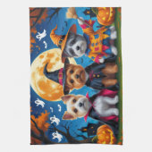 Cairn Terrier Dogs Pumpkin Halloween Funny Geschirrtuch (Vertikal)