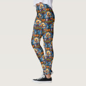 Cairn Terrier Dogs Pumpkin Halloween Funny Leggings (Links)