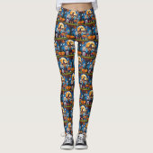Cairn Terrier Dogs Pumpkin Halloween Funny Leggings (Vorderseite)