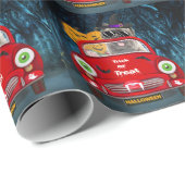 Cairn Terrier Driving Car Beängstigend Halloween Geschenkpapier (Rolleneckpunkt)