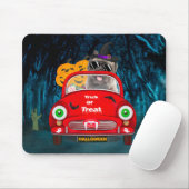 Cairn Terrier Driving Car Beängstigend Halloween Mousepad (Mit Mouse)