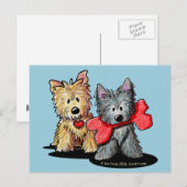 Cairn Terrier Duo Postkarte (Vorne/Hinten)