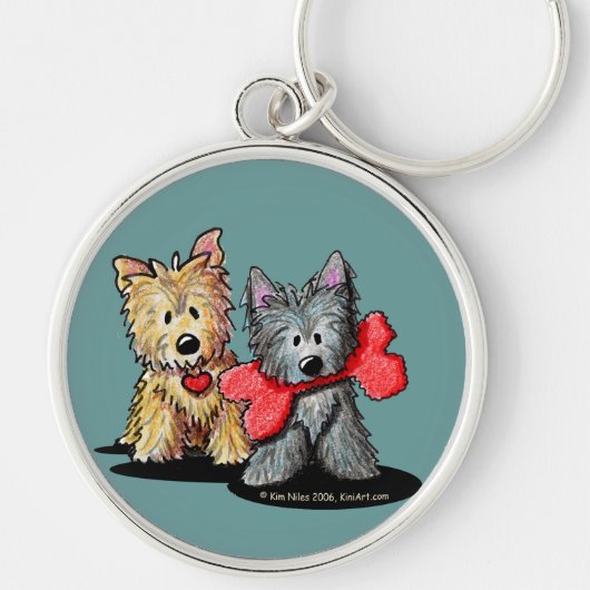 Cairn Terrier Duo Schlüsselanhänger (Vorne)