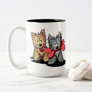 Cairn Terrier Duo Zwei-Tone-Kaffee-Tasse Zweifarbige Tasse