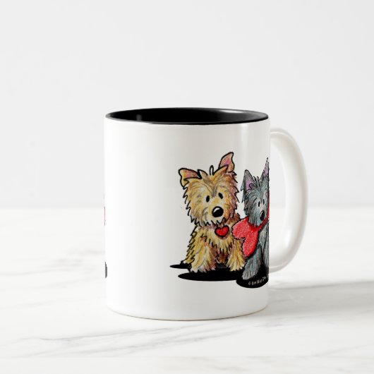 Cairn Terrier Duo Zweifarbige Tasse (VorderseiteRechts)