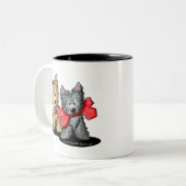 Cairn Terrier Duo Zweifarbige Tasse (Vorderseite Links)