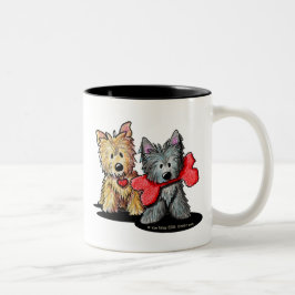 Cairn Terrier Duo Zweifarbige Tasse