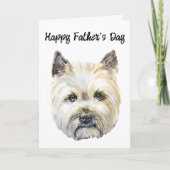 Cairn Terrier Editable Hund Vater Vatertag Karte (Vorderseite)