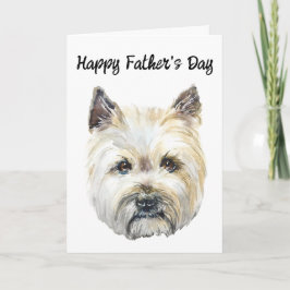 Cairn Terrier Editable Hund Vater Vatertag Karte