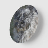 Cairn Terrier Face Runde Wanduhr (Winkel)