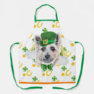 Cairn Terrier Feiertagsdekoration St. Patrick's Da Schürze