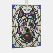 Cairn Terrier "Festes Glas" Ornament Aus Glas (Vorderseite Rechts)