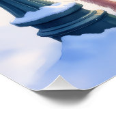 Cairn Terrier Festive Lamppost Village Christmas Poster (Ecke)