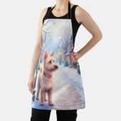 Cairn Terrier Festive Lamppost Village Christmas Schürze (InSitu)