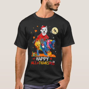 Cairn Terrier Frohes Hallothanksmas Halloween Dank T-Shirt