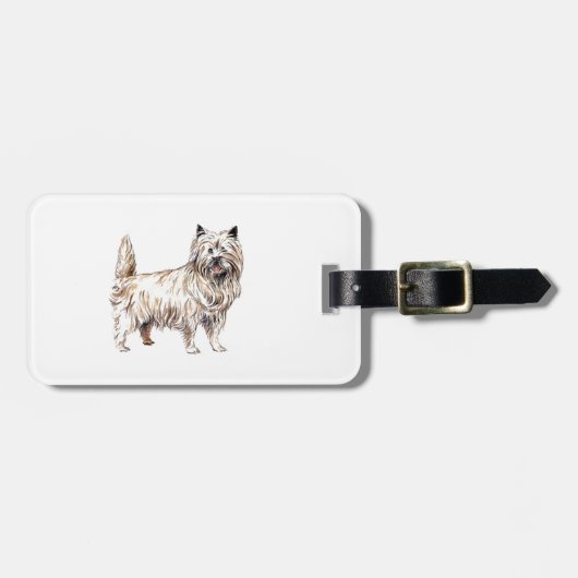 Cairn Terrier Gepäckanhänger (Vorderseite horizontal)
