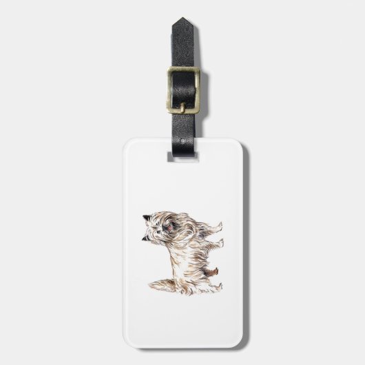 Cairn Terrier Gepäckanhänger (Vorderseite vertikal)