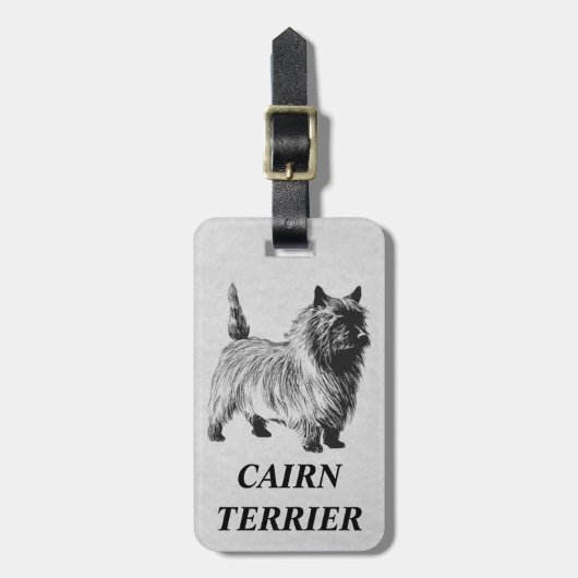 Cairn Terrier Gepäckanhänger (Vorderseite vertikal)