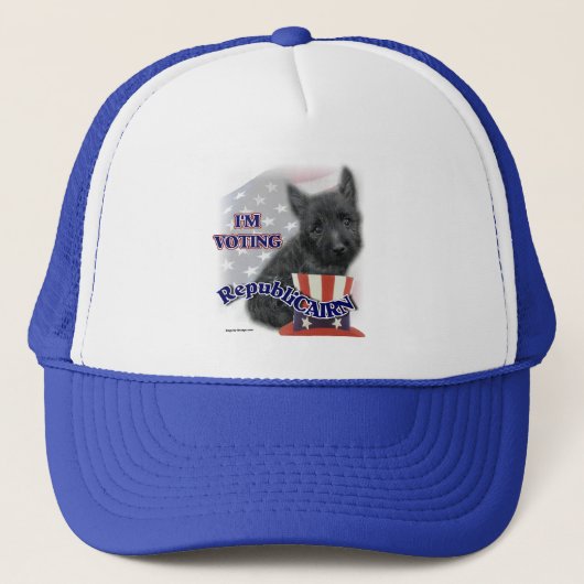 Cairn Terrier Geschenke Truckerkappe (Vorderseite)
