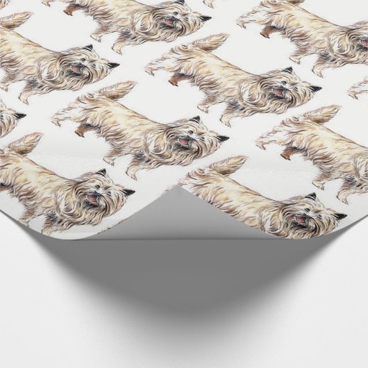 Cairn Terrier Geschenkpapier (Ecke)