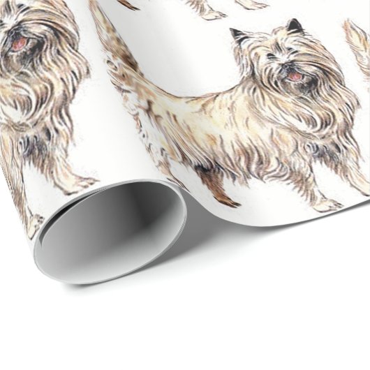 Cairn Terrier Geschenkpapier (Rolleneckpunkt)