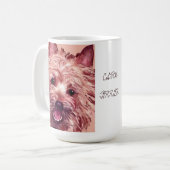 Cairn-Terrier-Gesichts-Kunst-Tasse Kaffeetasse (Vorderseite Links)