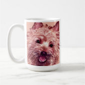 Cairn-Terrier-Gesichts-Kunst-Tasse Kaffeetasse (Links)