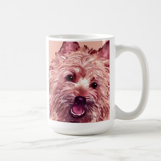 Cairn-Terrier-Gesichts-Kunst-Tasse Kaffeetasse (Rechts)