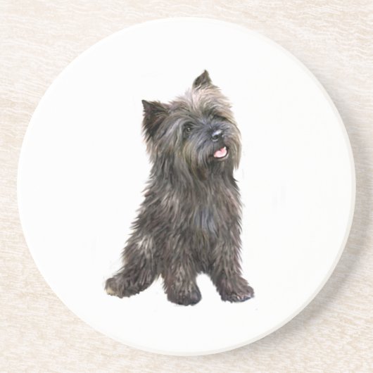 Cairn Terrier - gestromt Untersetzer (Vorne)