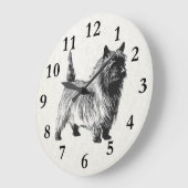 cairn terrier große wanduhr (Winkel)