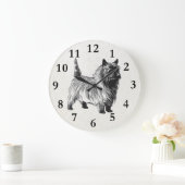 cairn terrier große wanduhr (Zuhause)