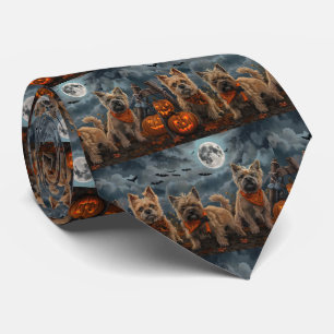 Cairn Terrier Halloween Gruselig Krawatte