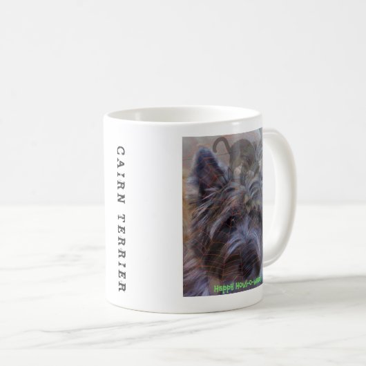 CAIRN-TERRIER-HALLOWEEN-KAFFEE-TASSE KAFFEETASSE (VorderseiteRechts)