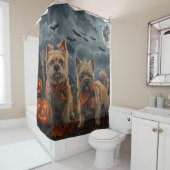 Cairn Terrier Halloween Spooky Duschvorhang (Beispiel)