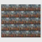 Cairn Terrier Halloween Spooky Geschenkpapier (Flach)