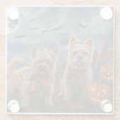 Cairn Terrier Halloween Spooky Glasuntersetzer (Rückseite)