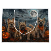 Cairn Terrier Halloween Spooky Große Geschenktüte (Vorderseite)