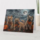Cairn Terrier Halloween Spooky Karte (Vorderseite)
