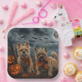 Cairn Terrier Halloween Spooky Pappteller (Party)