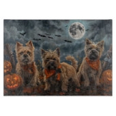 Cairn Terrier Halloween Spooky Schneidebrett (Vorderseite)