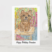Cairn Terrier Happy Birthday Oma Gran Card