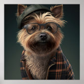 Cairn Terrier Hipster Dog Poster (Vorne)