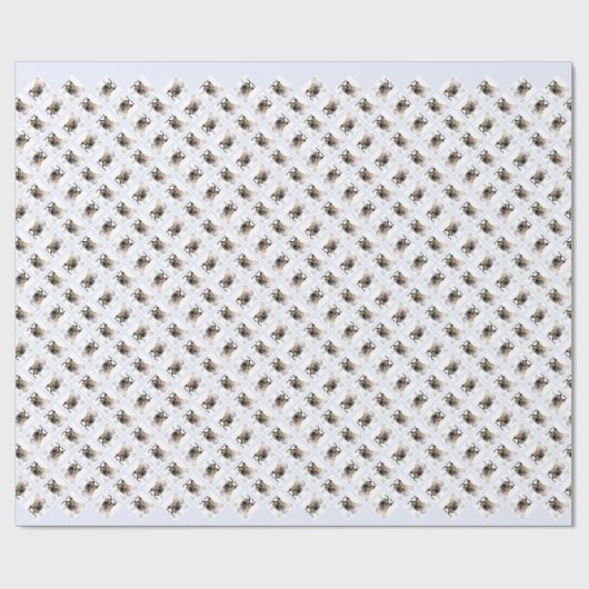 Cairn Terrier History Design Geschenkpapier (Flach)