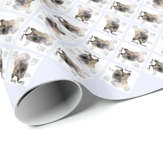 Cairn Terrier History Design Geschenkpapier (Rolleneckpunkt)