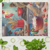 Cairn Terrier Holiday Baking: Feierliche Weihnacht Geschirrtuch (Gefaltet)