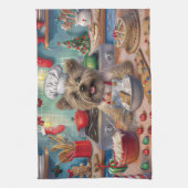 Cairn Terrier Holiday Baking: Feierliche Weihnacht Geschirrtuch (Vertikal)