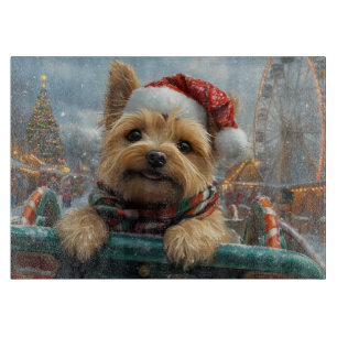 Cairn Terrier Hund Achterbahn Weihnachten Schneidebrett