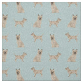 Cairn-Terrier-Hund hellblau Stoff (Muster)